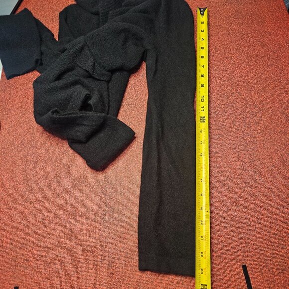 Charter Club 2 Ply Cashmere Sweater M Black Ruffle Collar Soft Elegant Luxury - Picture 8 of 8